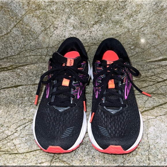 Brooks Adrenaline GTS 19 Womens Running Shoes Black Athletic Sneakers Size 8.5 - Picture 4 of 11